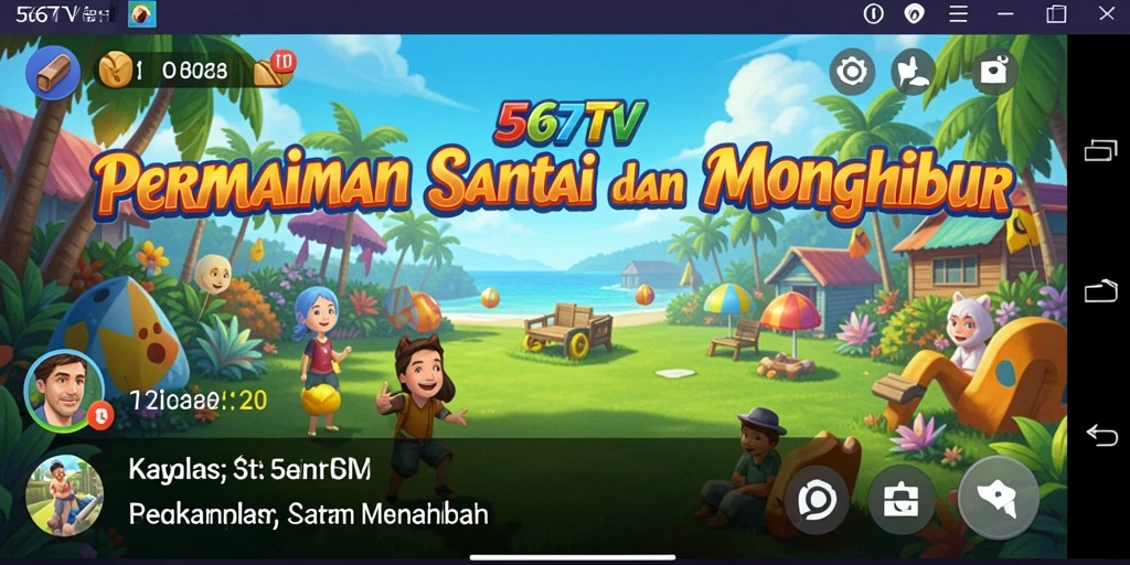 Screenshot 567TV menampilkan gameplay santai yang menghibur