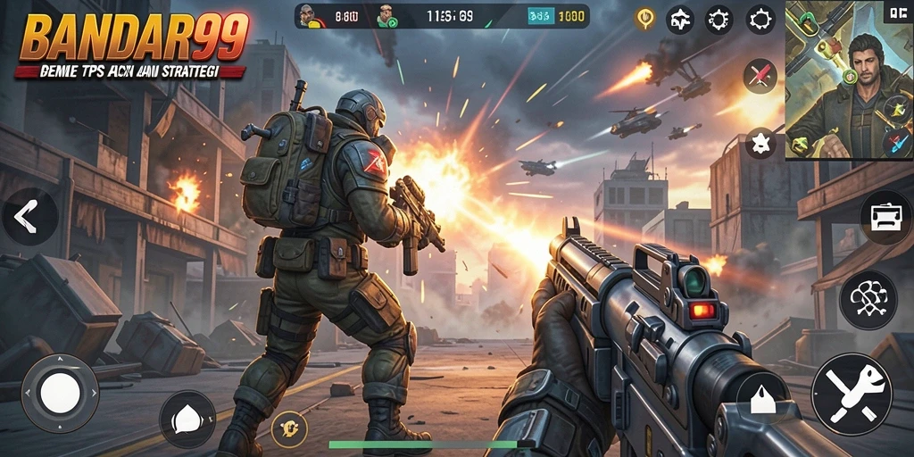 Screenshot gameplay BANDAR99 yang menunjukkan aksi pertempuran sengit.