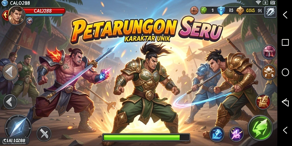 Tampilan gameplay menegangkan di CALO288 dengan pertarungan intens.