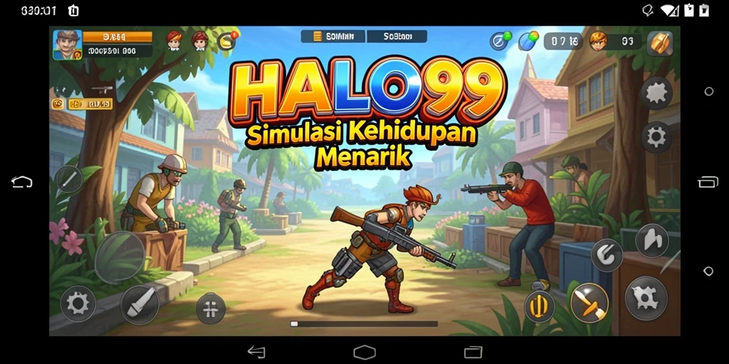 Tampilan gameplay HALO99 yang hidup dan interaktif.