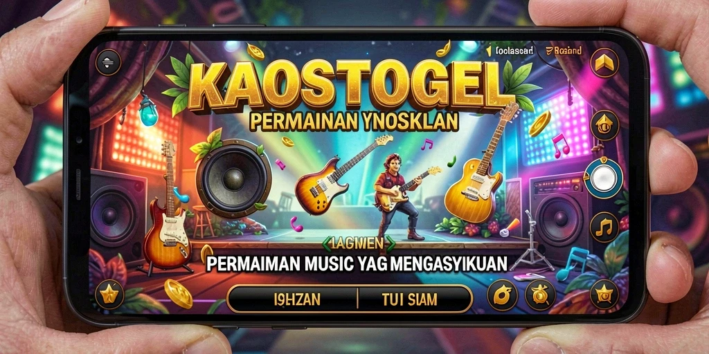 Tampilan screenshot gameplay KAOSTOGEL menampilkan pengalaman musik yang seru.