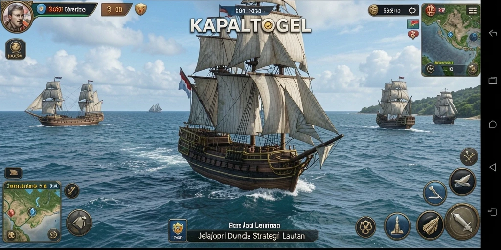 Tampilan gameplay menakjubkan dari KAPALTOGEL dengan pertempuran laut yang mendebarkan.