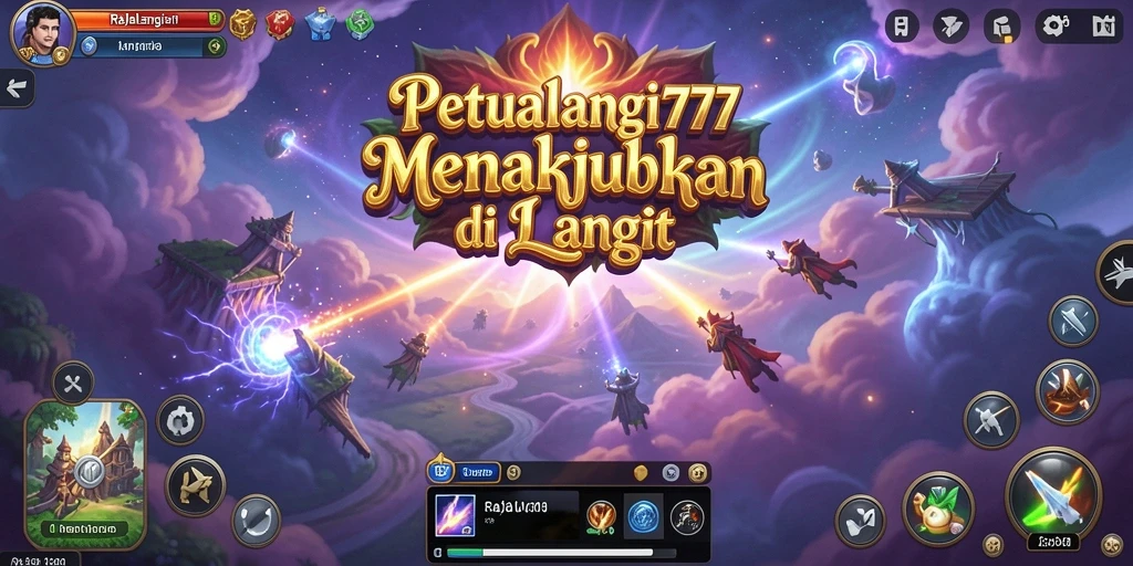 Screenshot gameplay RAJALANGIT77 menampilkan petualangan mendebarkan di langit.