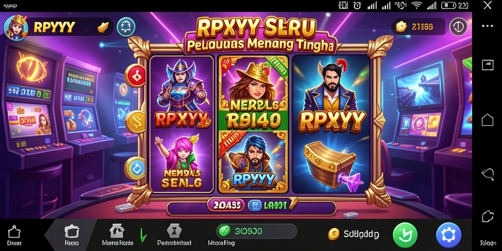 Tampilan menarik dari gameplay RPYYY saat memutar gulungan slot.