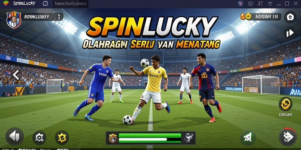 Gameplay seru SPINLUCKY dengan berbagai tantangan olahraga.