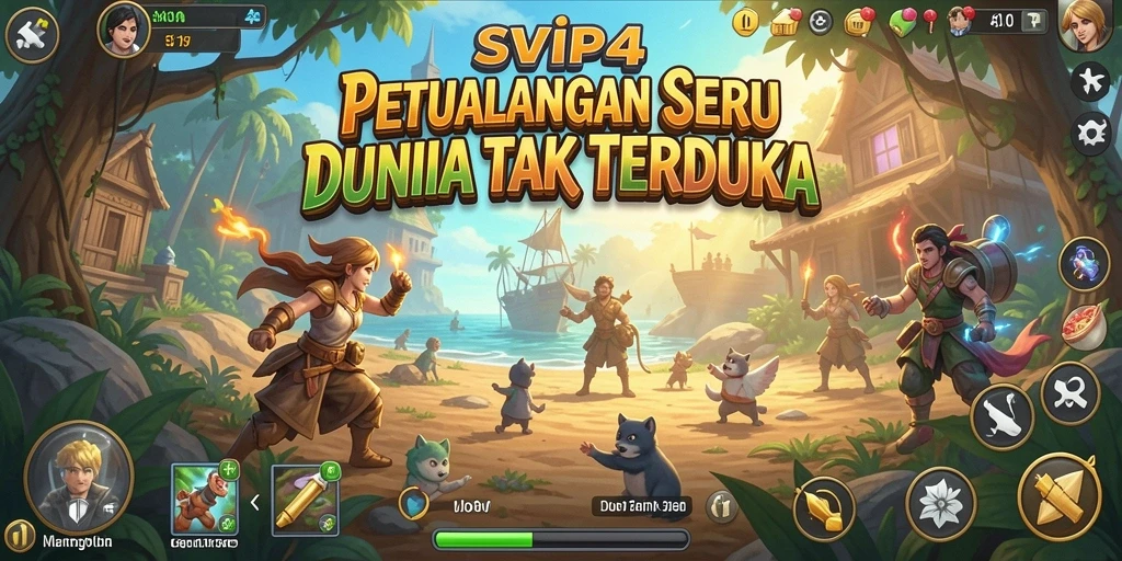 Screenshot gameplay SVIP4 dengan aksi petualangan yang mendebarkan.