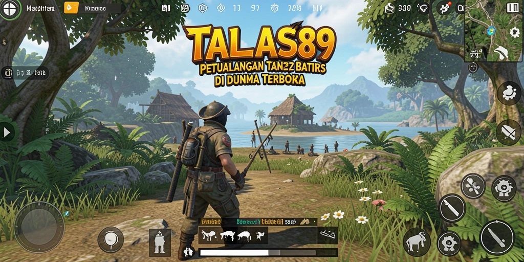 Tampilan gameplay menarik dari TALAS89 dalam dunia terbuka yang luas.