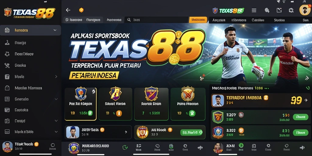 Tampilan gameplay TEXAS88 saat melakukan taruhan olahraga.