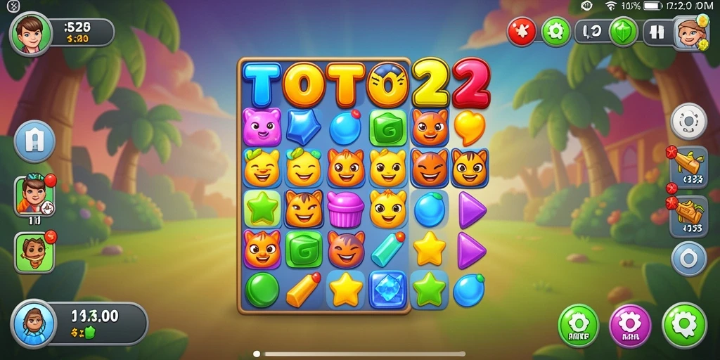Gameplay seru TOTO22 dengan tantangan Match-3.